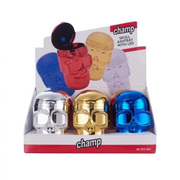 Champ Auto Aschenbecher Skull/Totenköpfe glänzend