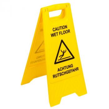 Warnschild "Achtung Rutschgefahr", Höhe: 60 cm, signalgelb