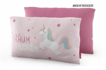 LaVida Kissen "Träum schön - Einhorn", Kuschelkissen, Dekokissen