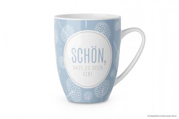 Kaffeebecher, Kaffeetasse, 250 ml, "Schön, dass es dich gibt - Pusteblume"