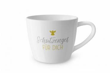 LaVida Maxibecher, 400 ml, Kaffeetasse "Schutzengel - weiß"