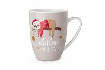 Kaffeetasse "Faultier - Chillige Weihnachten", Kaffeebecher