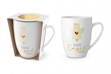 LaVida Kaffeebecher "Glück für dich - Glücksschweinchen", Kaffeetasse 250 ml