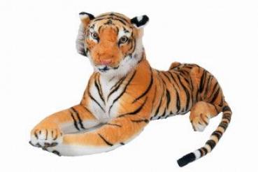 Plüsch XXL Tiger braun, liegend, 85 cm