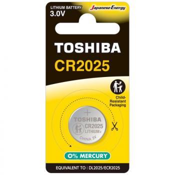 Toshiba CR2025 Lithium-Knopfzelle (3.0V), 10er Packung