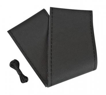 Premium , Lenkradbezug aus Leder - L - Ø 37/39 cm - Schwarz