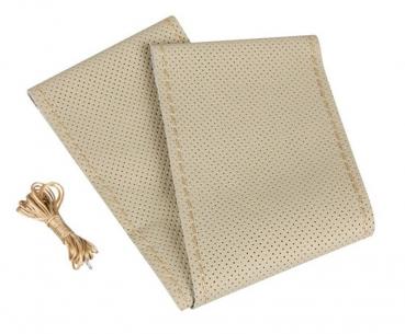 Premium Perforated, Lenkradbezug aus Leder - L - Ø 37/39 cm - Beige