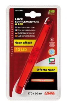 Lampa Begrenzungsleuchte, Umrissleuchte, 170x20 mm, 13 LED, Neon-Effekt