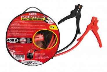 Batteriekabel mit isolierten Zangen, 12V - 300 cm - 400 A - 12 mm²