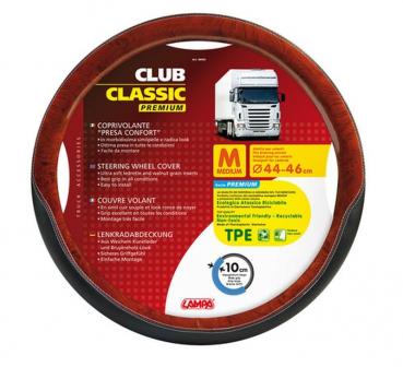 Lampa Lenkradabdeckung Club Classic, Lenkradbezug, Ø 44/46 cm, Wurzelholz