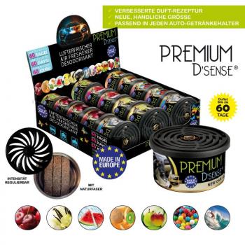 Lufterfrischer "Premium D'Sense" 15er Display Mix 1, 7 Aromen
