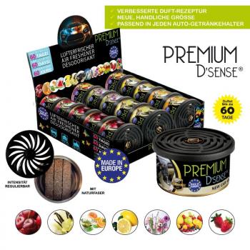 Lufterfrischer "Premium D'Sense" 15er Display Mix 2, 7 Aromen