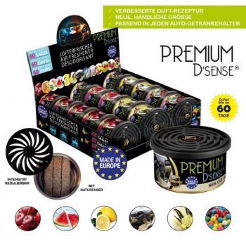 Lufterfrischer "Premium D'Sense" 15er Display Mix 3, 6 Aromen