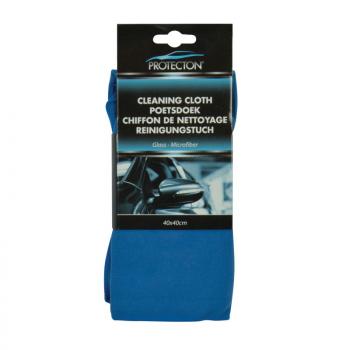 Protecton Glas-Reinigungstuch, Mikrofaser, Poliertuch, 40x40cm, blau
