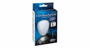 Handtaschenlicht mit 2 LEDs und IR-Sensor, aufladbar