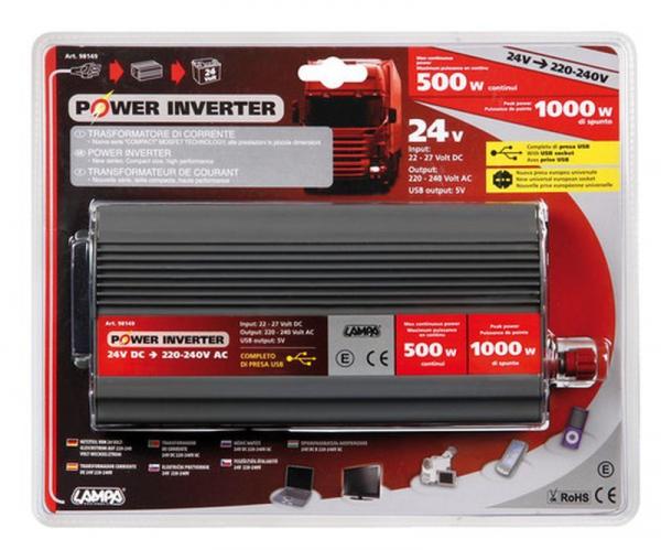 Spannungswandler 600 W, 24V DC auf 220V AC
