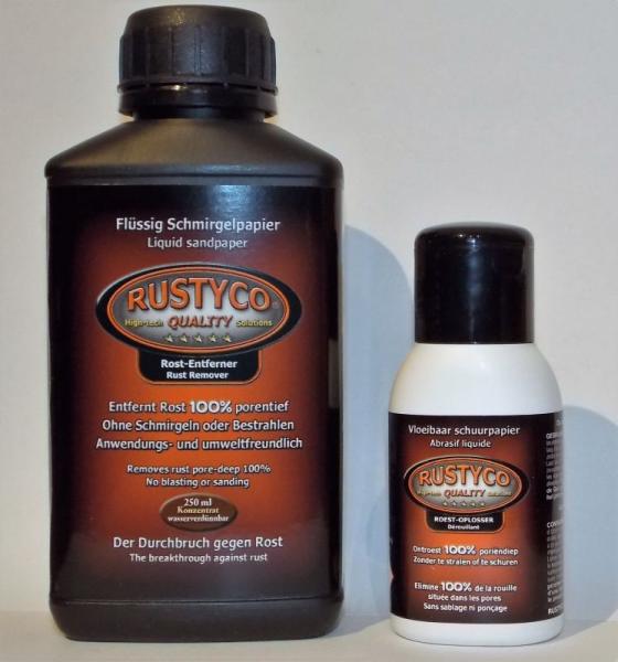 RUSTYCO ROST-ENTFERNER Konzentrat 250 ml und RUSTYCO Gel 50 ml